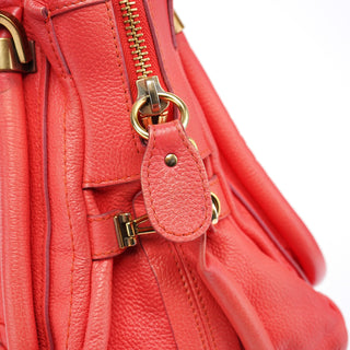 Chloe Pink Leather Paraty 2-Way Shoulder Bag