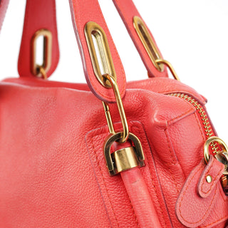 Chloe Pink Leather Paraty 2-Way Shoulder Bag