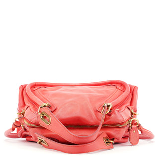 Chloe Pink Leather Paraty 2-Way Shoulder Bag