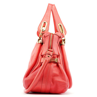 Chloe Pink Leather Paraty 2-Way Shoulder Bag