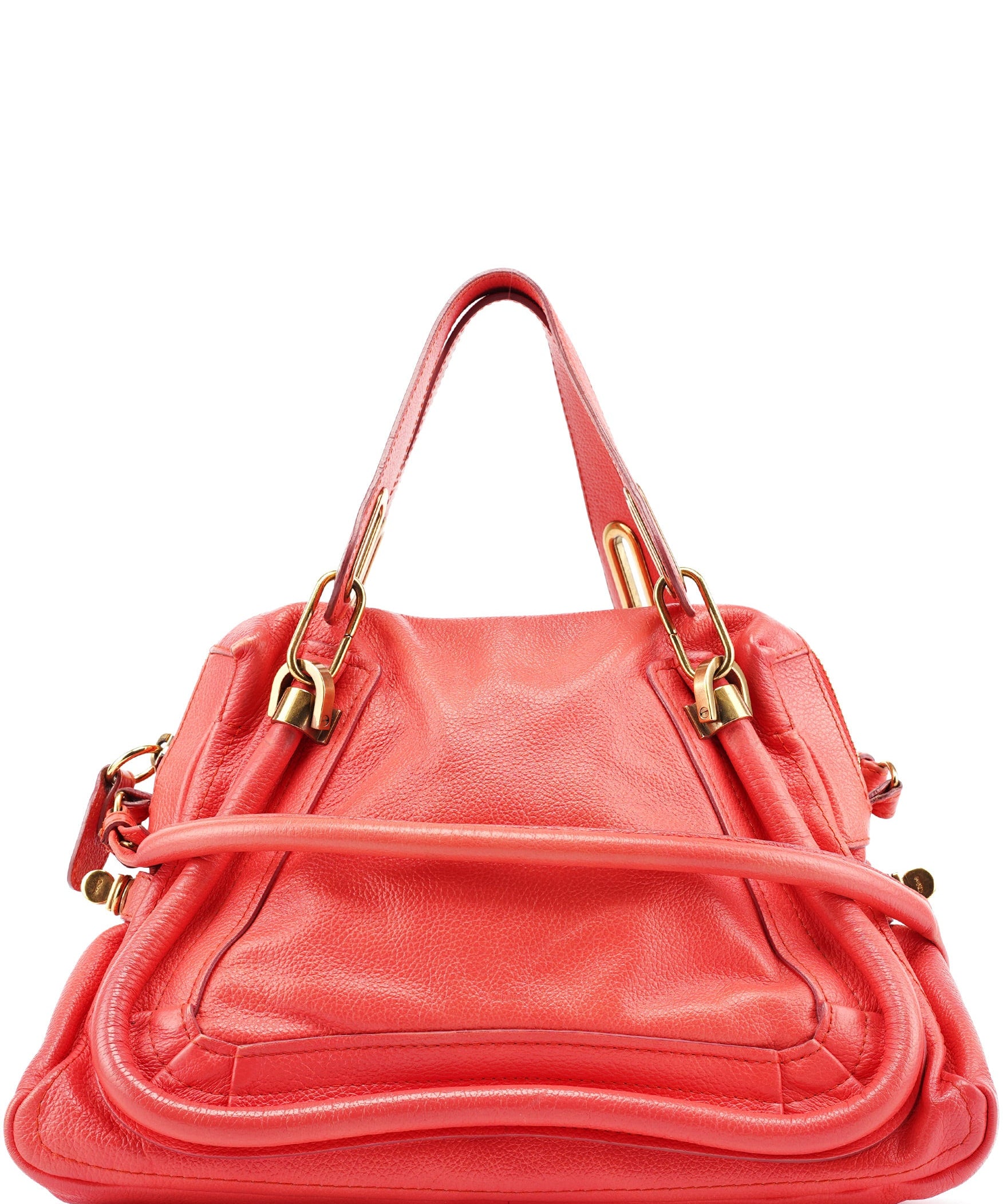 Chloe Pink Leather Paraty 2-Way Shoulder Bag