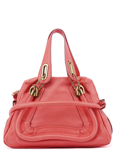 Chloé Pink Leather Paraty 2-Way Shoulder Bag