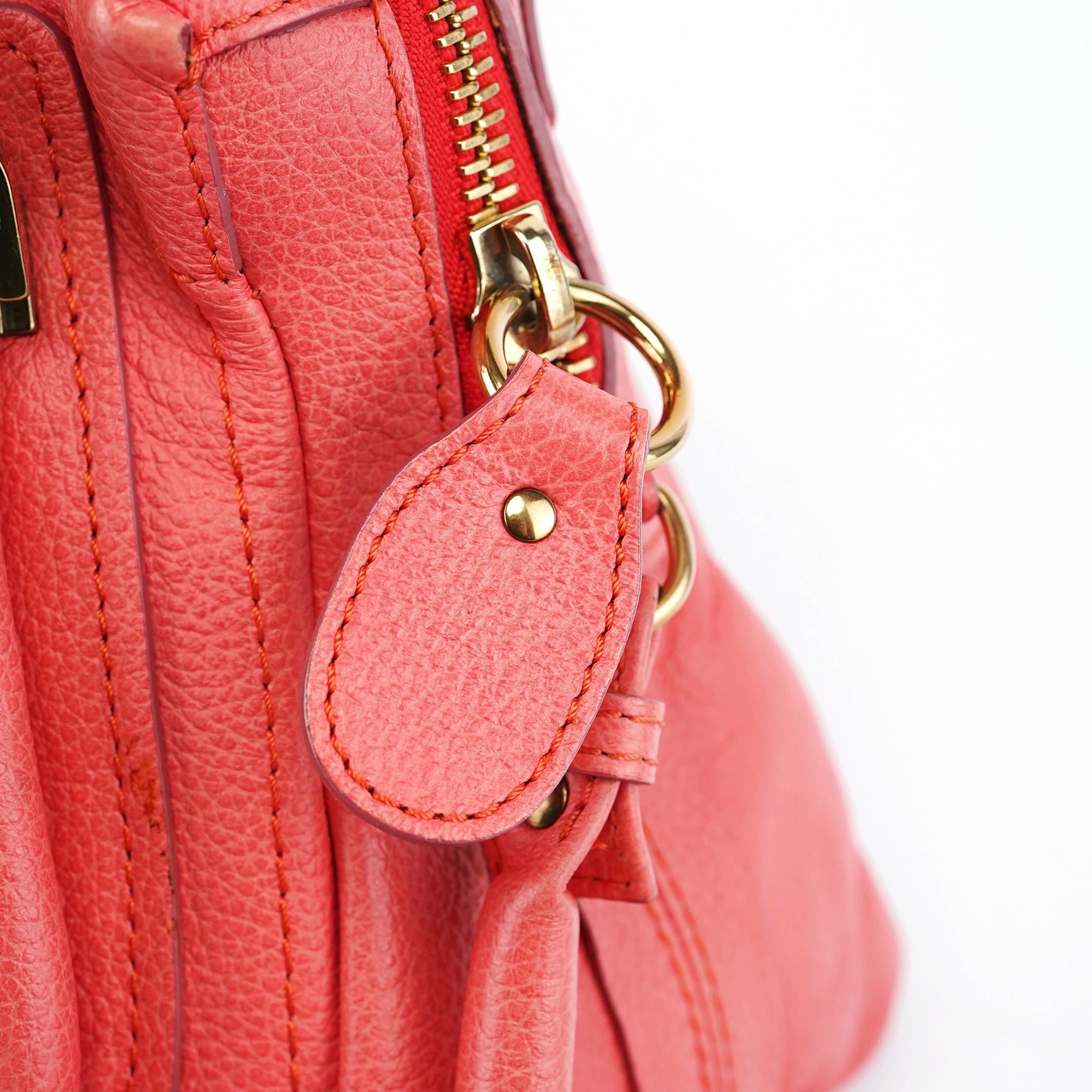 Chloé Sac deux portés Paraty en cuir rose
