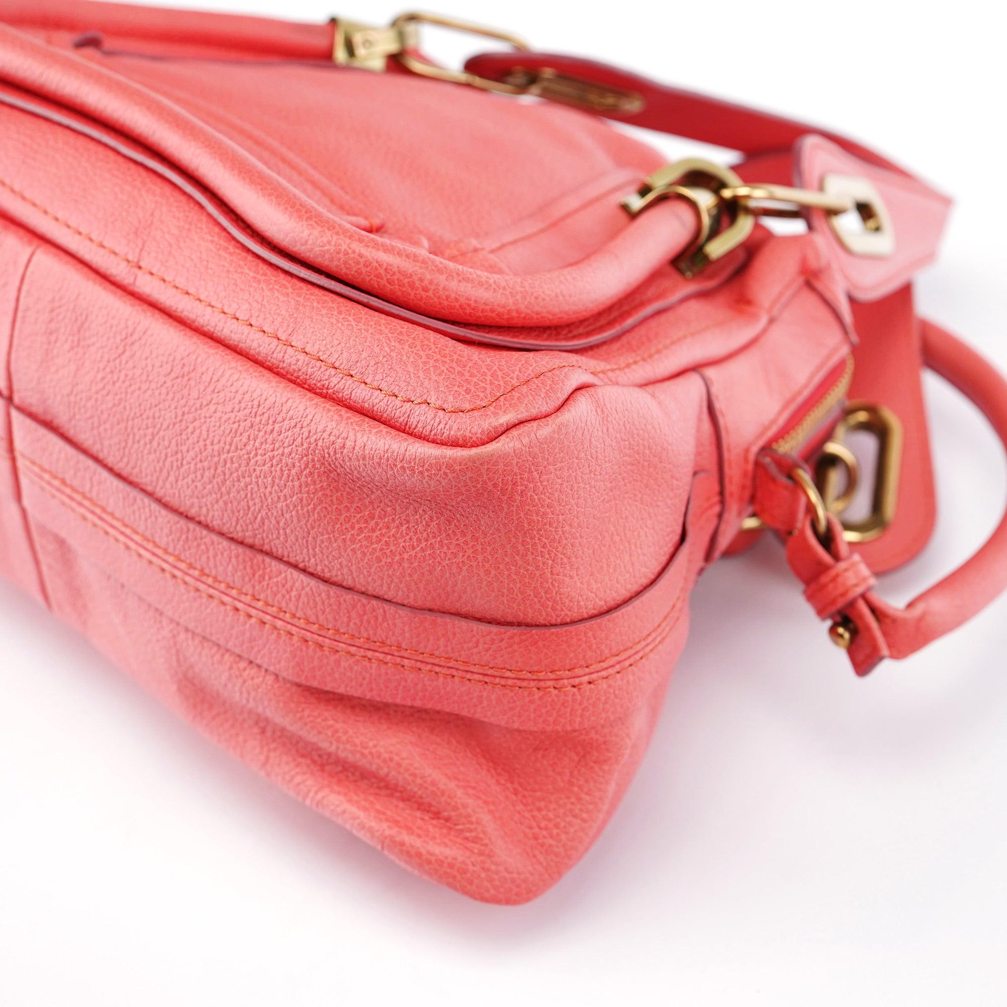 Chloé Pink Leather Paraty 2-Way Shoulder Bag