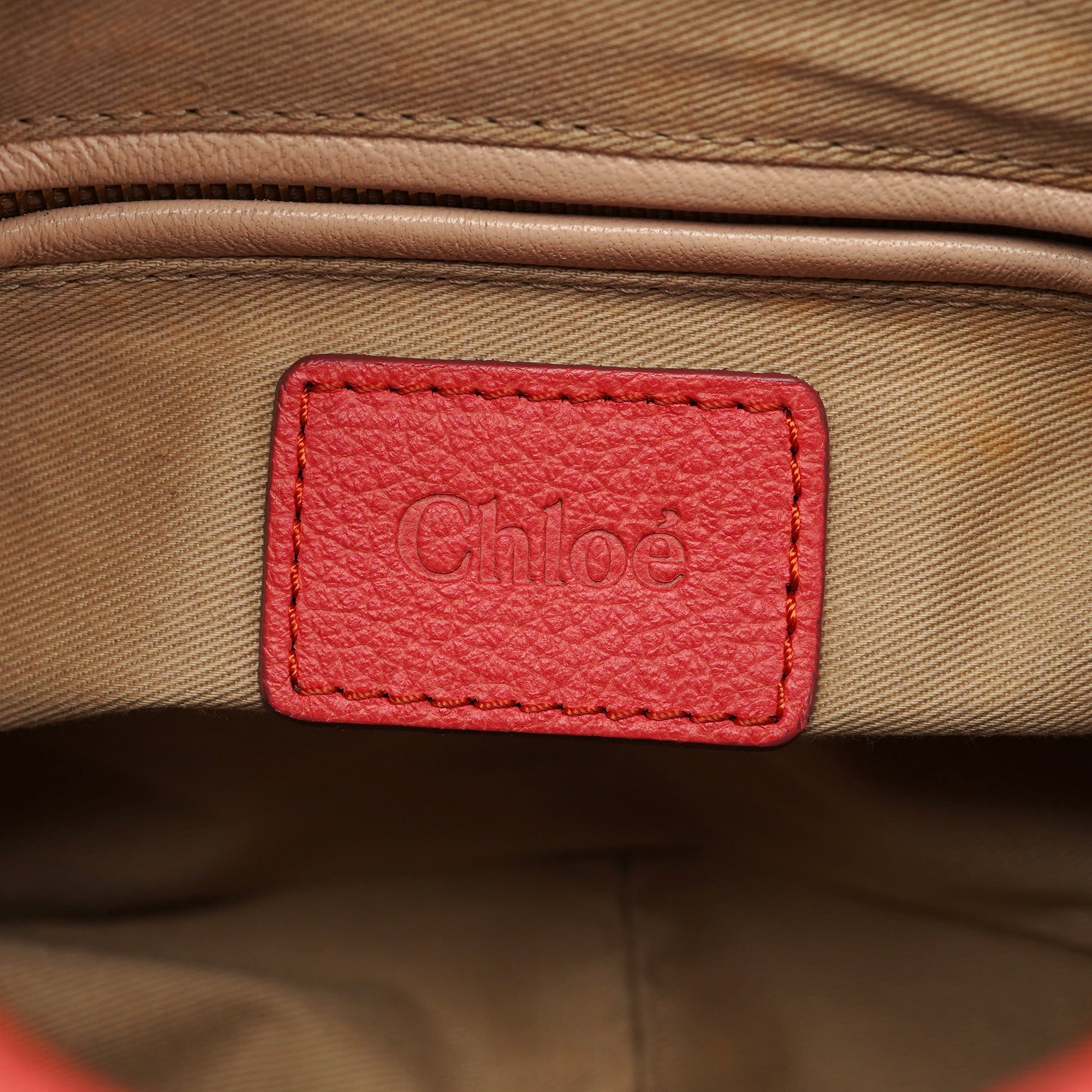 Chloé Sac deux portés Paraty en cuir rose