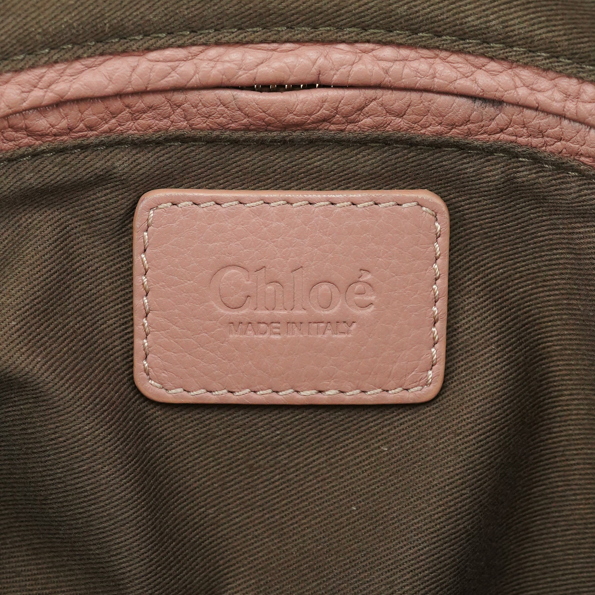 Chloé Pink Pebbled Leather Marcie Shoulder Bag