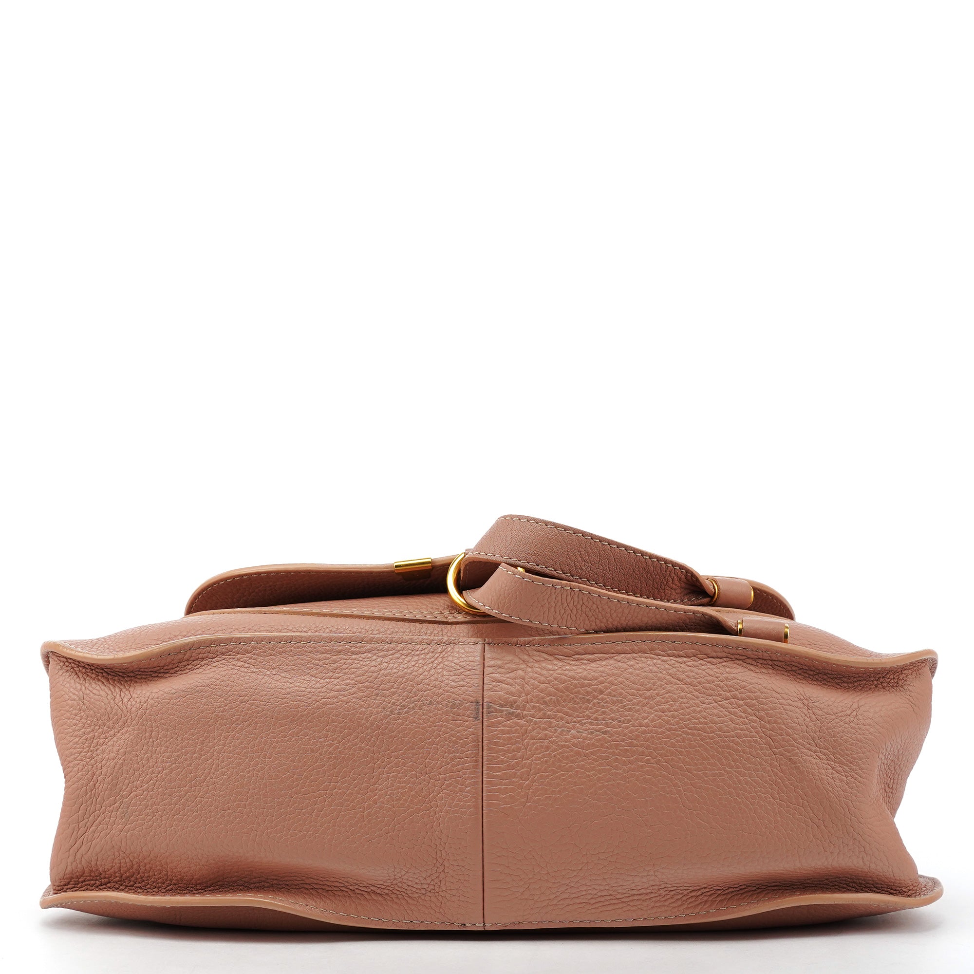 Chloé Pink Pebbled Leather Marcie Shoulder Bag