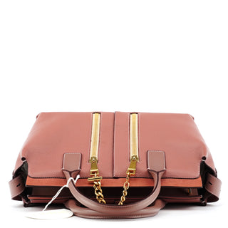 Chloé Pink Purple Leather Chain Handbag