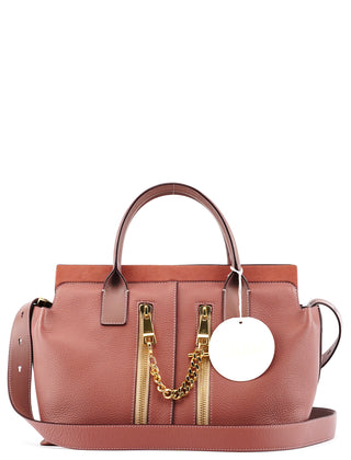 Chloé Pink Purple Leather Chain Handbag