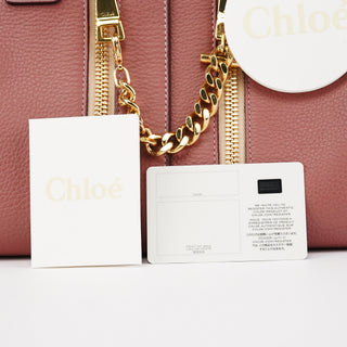 Chloé Pink Purple Leather Chain Handbag