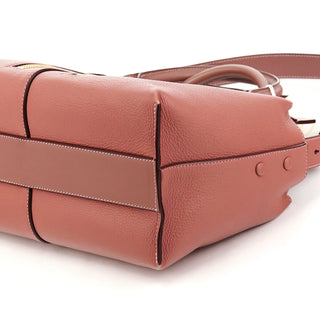 Chloé Pink Purple Leather Chain Handbag