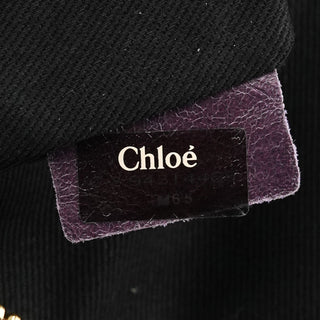 Chloe Purple Leather Bay Tote Bag