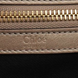 Chloe Purple Leather Bay Tote Bag