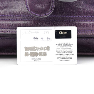 Chloe Purple Leather Bay Tote Bag