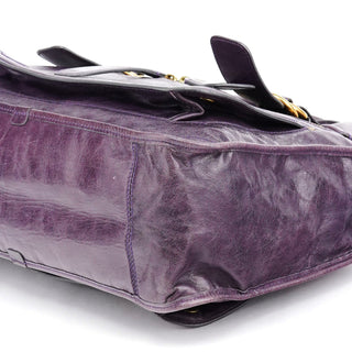 Chloe Purple Leather Bay Tote Bag