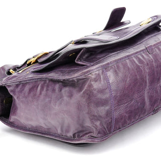 Chloe Purple Leather Bay Tote Bag