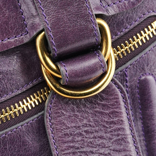 Chloe Purple Leather Bay Tote Bag