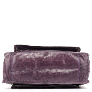 Chloe Purple Leather Bay Tote Bag