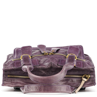Chloe Purple Leather Bay Tote Bag