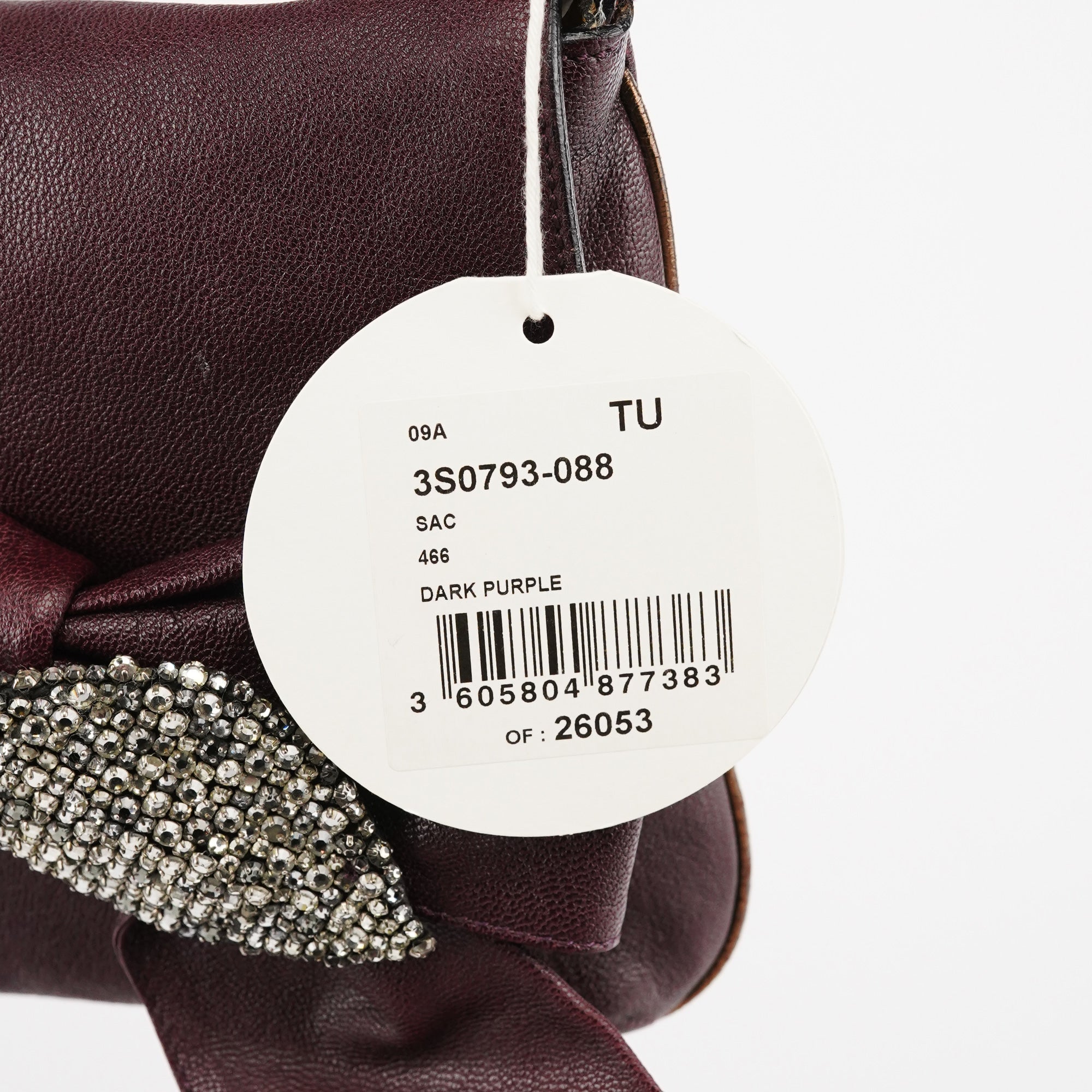 Chloe Purple Leather Bow Chain Shoulder Bag