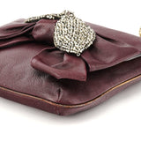 Chloe Purple Leather Bow Chain Shoulder Bag