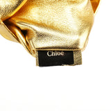 Chloe Purple Leather Bow Chain Shoulder Bag