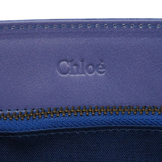 Chloe Purple Leather Flap Shoulder Bag