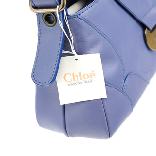 Chloe Purple Leather Flap Shoulder Bag