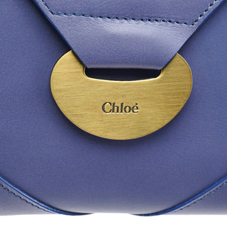 Chloe Purple Leather Flap Shoulder Bag