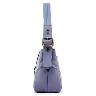Chloe Purple Leather Flap Shoulder Bag
