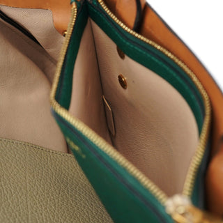 Chloe Racing Green Leather Tote Bag