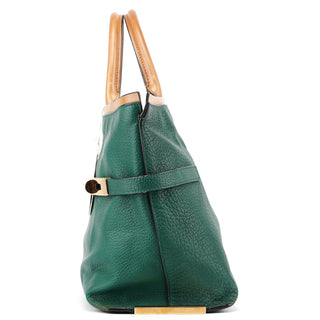Chloe Racing Green Leather Tote Bag