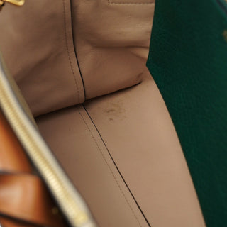 Chloe Racing Green Leather Tote Bag