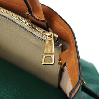 Chloe Racing Green Leather Tote Bag