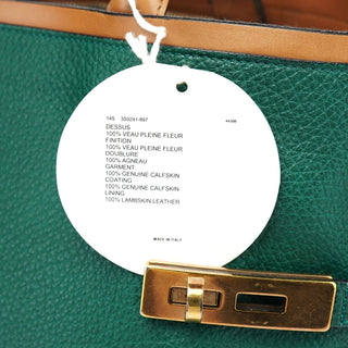 Chloe Racing Green Leather Tote Bag