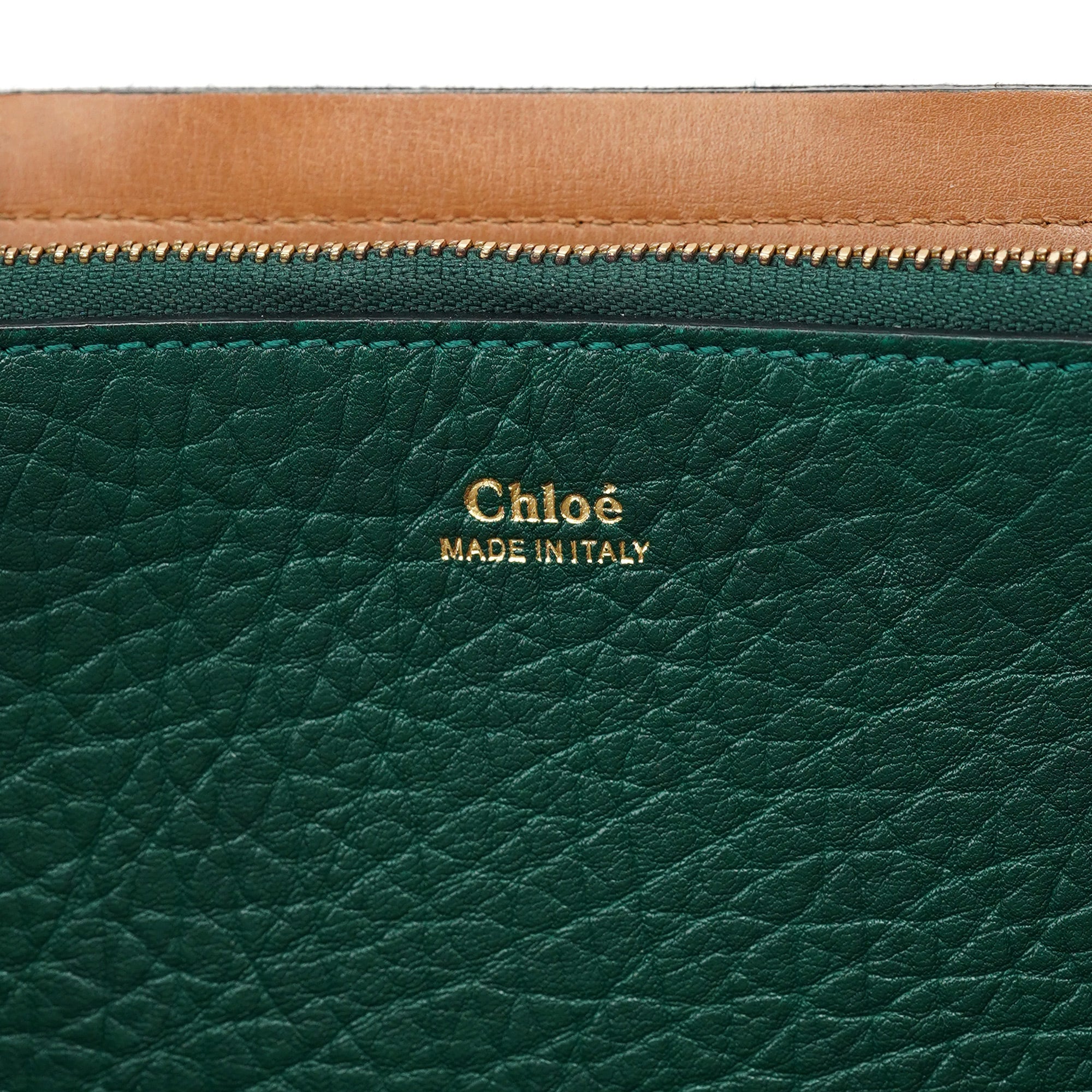 Chloé Sac cabas en cuir vert anglais