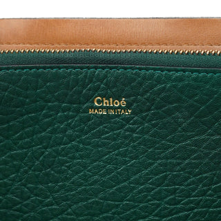 Chloe Racing Green Leather Tote Bag