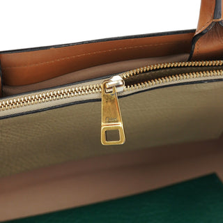 Chloe Racing Green Leather Tote Bag