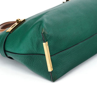 Chloe Racing Green Leather Tote Bag