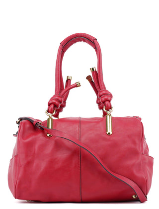 Chloé Red Calfskin Knot 2-Way Tote Bag