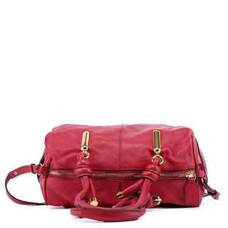 Chloé Red Calfskin Knot 2-Way Tote Bag