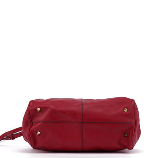 Chloé Red Calfskin Knot 2-Way Tote Bag