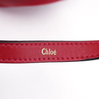 Chloé Red Calfskin Knot 2-Way Tote Bag