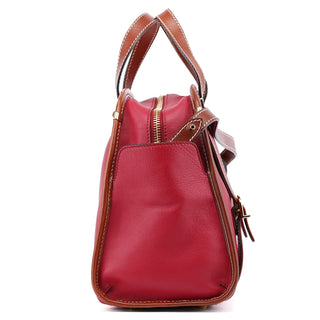 Chloé Red Leather 2-Way Tote Bag