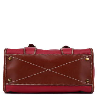 Chloé Red Leather 2-Way Tote Bag