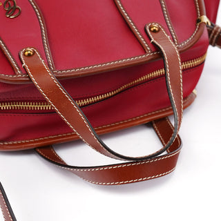 Chloé Red Leather 2-Way Tote Bag