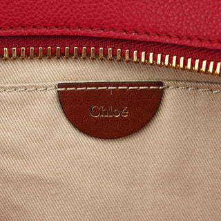 Chloé Red Leather 2-Way Tote Bag