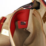 Chloe Red Leather 2-Way Tote Bag