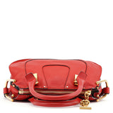 Chloe Red Leather 2-Way Tote Bag