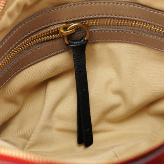 Chloe Red Leather Bay Tote Bag